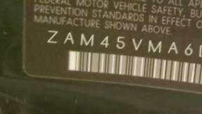 VIN prefix ZAM45VMA6D00