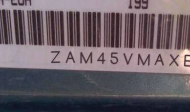 VIN prefix ZAM45VMAXE01