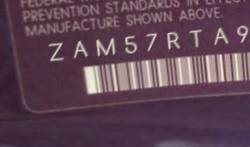 VIN prefix ZAM57RTA9E11