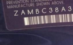 VIN prefix ZAMBC38A3500