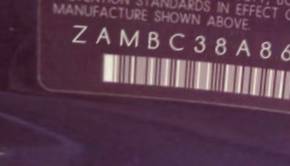 VIN prefix ZAMBC38A8600