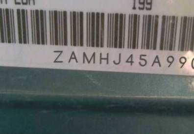 VIN prefix ZAMHJ45A9900