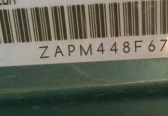 VIN prefix ZAPM448F6750