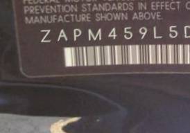 VIN prefix ZAPM459L5D58