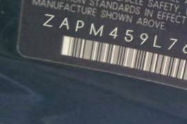 VIN prefix ZAPM459L7650