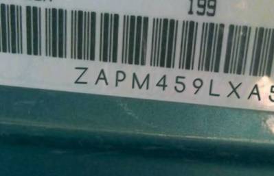 VIN prefix ZAPM459LXA58
