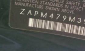 VIN prefix ZAPM479M3950