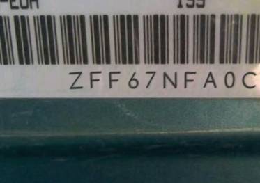 VIN prefix ZFF67NFA0C01