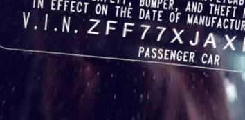 VIN prefix ZFF77XJAXF02