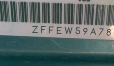 VIN prefix ZFFEW59A7801