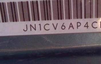 VIN JN1CV6AP4CM932974