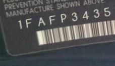 VIN prefix 1FAFP34351W3