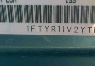 VIN prefix 1FTYR11V2YTB