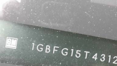 VIN prefix 1GBFG15T4312
