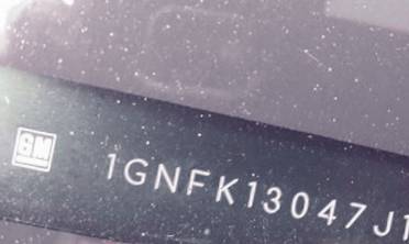 VIN prefix 1GNFK13047J1