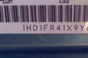 VIN prefix 1HD1FR41X9Y6