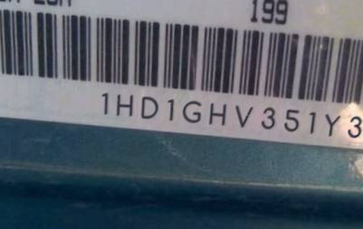 VIN prefix 1HD1GHV351Y3
