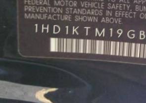 VIN prefix 1HD1KTM19GB6