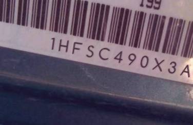 VIN prefix 1HFSC490X3A1