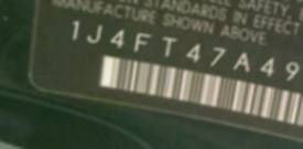 VIN prefix 1J4FT47A49D2