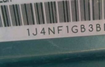 VIN prefix 1J4NF1GB3BD1