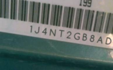 VIN prefix 1J4NT2GB8AD6