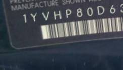 VIN prefix 1YVHP80D635M