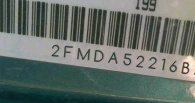 VIN prefix 2FMDA52216BA