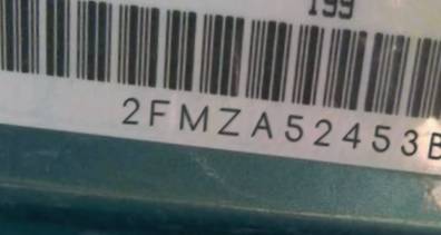VIN prefix 2FMZA52453BB