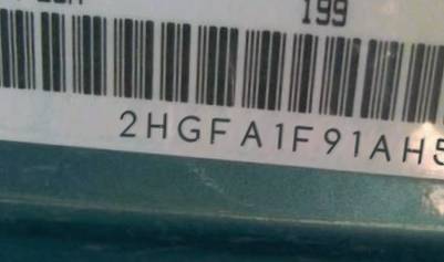 VIN prefix 2HGFA1F91AH5