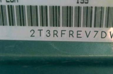 VIN prefix 2T3RFREV7DW1