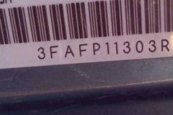 VIN prefix 3FAFP11303R1
