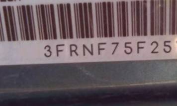 VIN prefix 3FRNF75F25V1