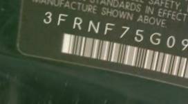 VIN prefix 3FRNF75G09V1