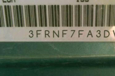 VIN prefix 3FRNF7FA3DV0