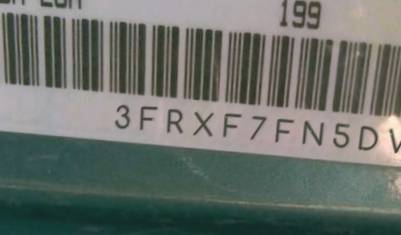 VIN prefix 3FRXF7FN5DV7
