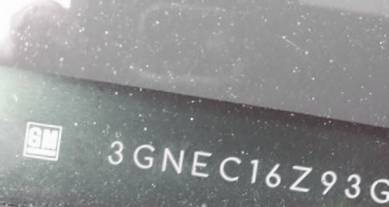VIN prefix 3GNEC16Z93G2