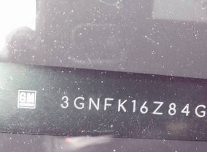 VIN prefix 3GNFK16Z84G3