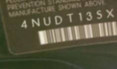VIN prefix 4NUDT13SX421