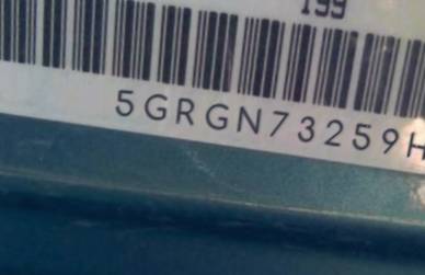 VIN prefix 5GRGN73259H1