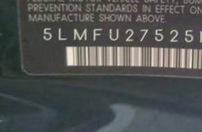 VIN prefix 5LMFU27525LJ