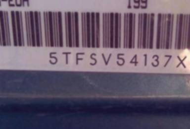 VIN prefix 5TFSV54137X0