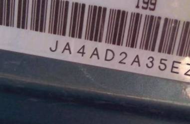 VIN prefix JA4AD2A35EZ0