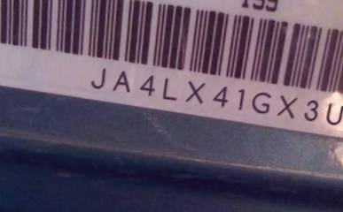 VIN prefix JA4LX41GX3U1