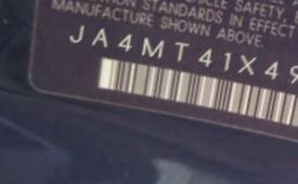 VIN prefix JA4MT41X49Z0