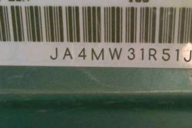 VIN prefix JA4MW31R51J0