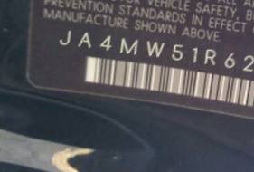VIN prefix JA4MW51R62J0