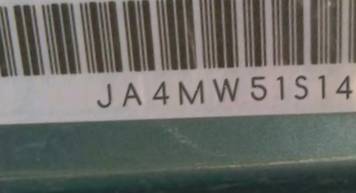 VIN prefix JA4MW51S14J0