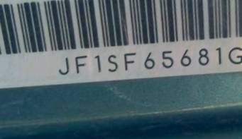VIN prefix JF1SF65681G7