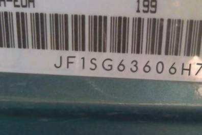 VIN prefix JF1SG63606H7